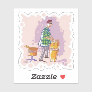 Drummer I contour sticker