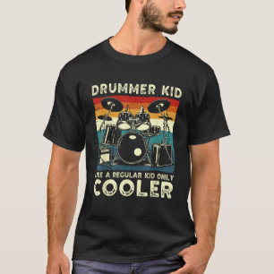 Drummer kid drum set drummer drumming art for Boys T-Shirt