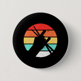 Drummer Men Percussion Lover Drum Kit 6 Cm Round Badge