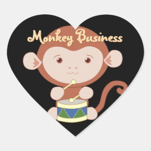 Drummer Monkey Stickers