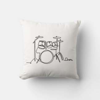 Drummer Music Design One-Line Drums  Cushion