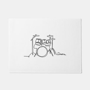 Drummer Music Design One-Line Drums Doormat