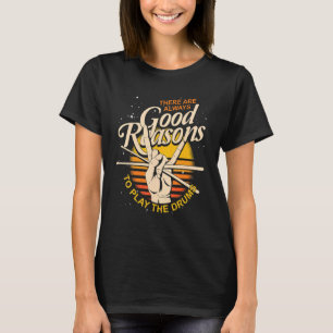 Drummer Music Drumsticks Musician Retro Drums T-Shirt