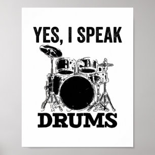 Drummer   Musical Instrument Drums Gift Poster