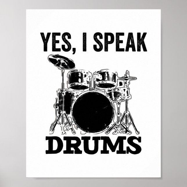 Drummer | Musical Instrument Drums Gift Poster (Front)