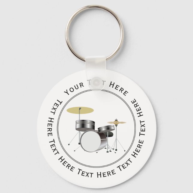 Drummer - Musician Key Ring (Front)