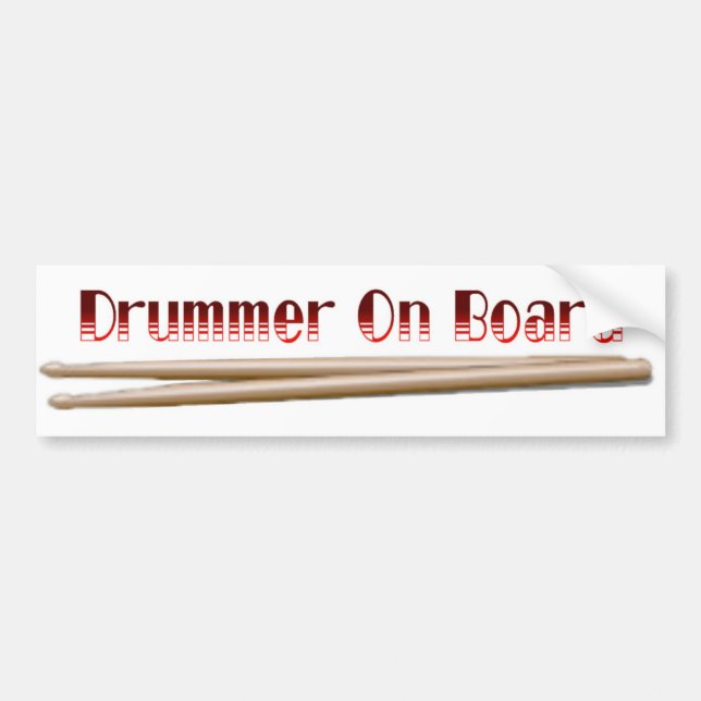 Drummer On Board 10 Bumper Sticker (Front)