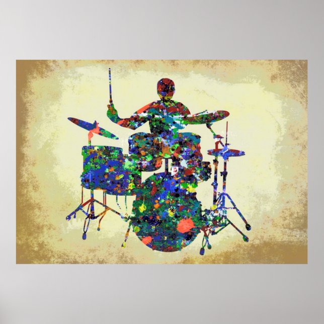 DRUMMER ON STAGE POSTER (Front)