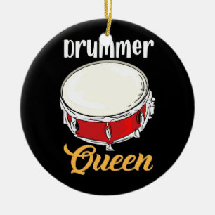 Drummer Queen Ceramic Ornament