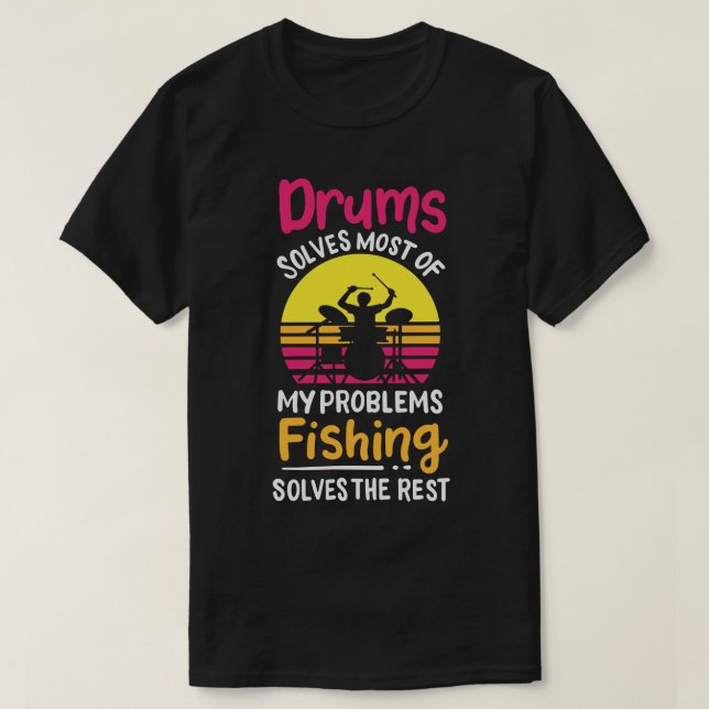 Drummer Quote Drums 2 T-Shirt (Design Front)