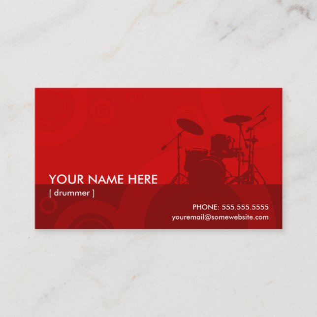 drummer rings business card (Front)