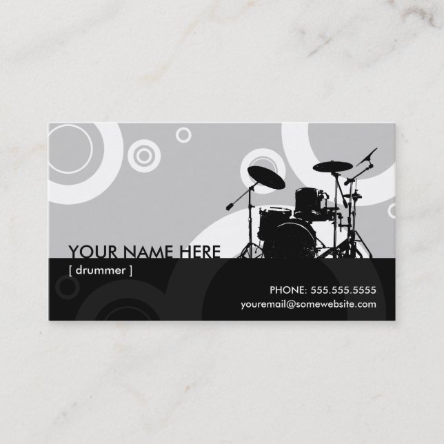 drummer rings business card (Front)