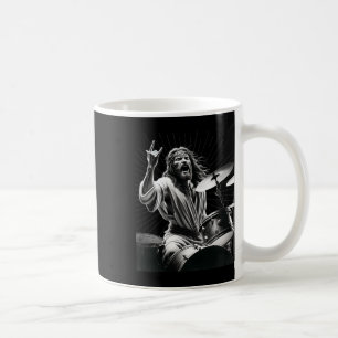 Drummer Rock Jesus Drumming Coffee Mug
