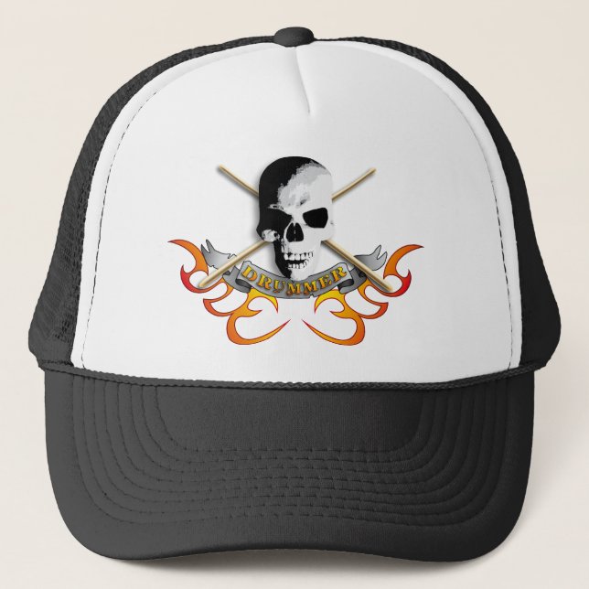 Drummer skull C Trucker Hat (Front)