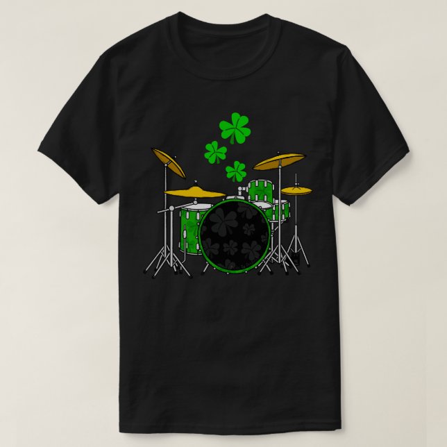 Drummer St Patricks Day Drum Teacher Irish Musicia T-Shirt (Design Front)