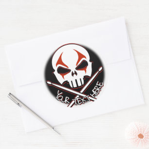 Drummer Stickers Personalised Rock & Roll Stickers