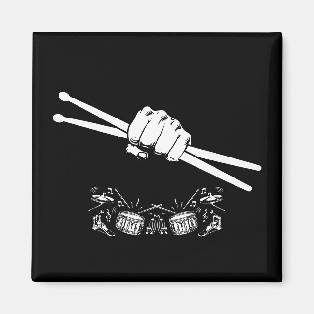 Drummer Sticks Legend Drumming Dad Gift Magnet (Front)
