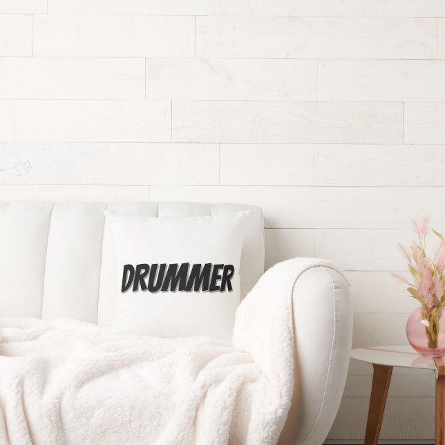 DRUMMER Throw Pillow  (Couch)