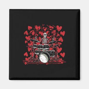 Drummer Valentines Day Rock N Roll Drum Music Love Magnet