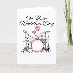 Drummer Wedding Card Drum Teacher Musician