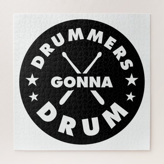 Drummers Gonna Drum, funny drummers saying Jigsaw Puzzle (Vertical)