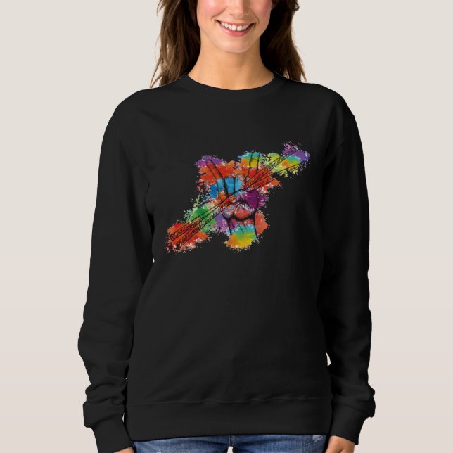 Drummers rocks on Drum and Drumsticks for Drummer  Sweatshirt (Front)