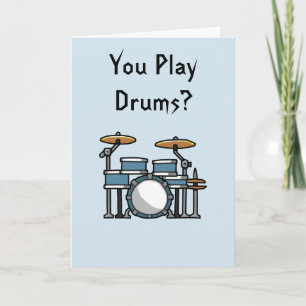 Drumming Birthday Card
