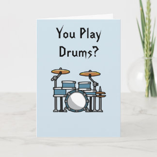 Drumming Birthday Card