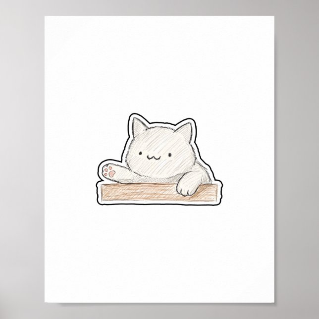 Drumming Cat Poster (Front)