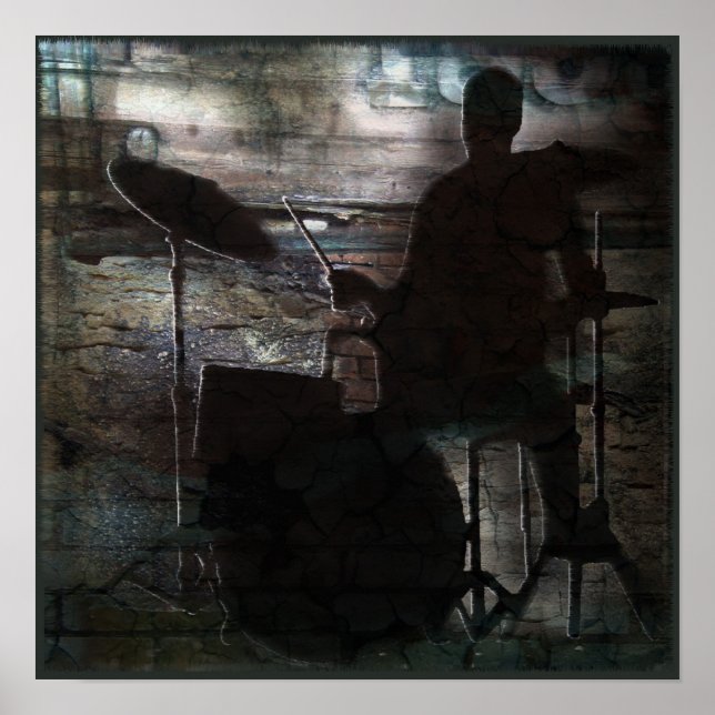 Drumming, Copyright Karen J Williams Poster (Front)