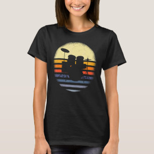 Drumming Drum Set Vintage For Drummer And Percussi T-Shirt