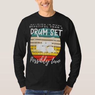 Drumming Duality: Double the Beauty in Musical Hum T-Shirt