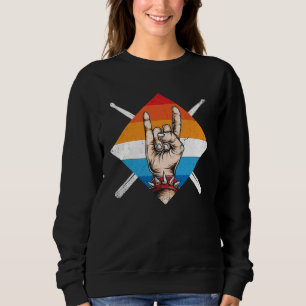 Drumming Fans Drum Music & Drummer Sticks Drummer Sweatshirt