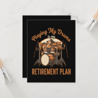 Drumming Is My Retiret Plan Drummer Music