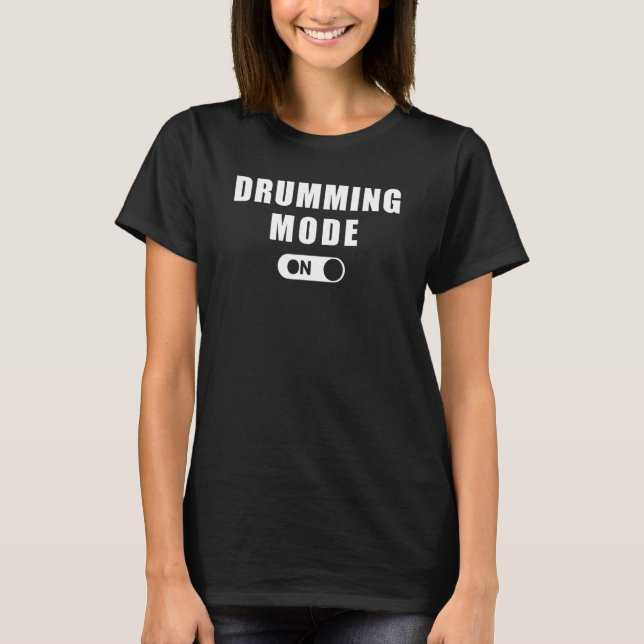 Drumming Mode Tee Hoodie Long Sleeve Sweater (Front)