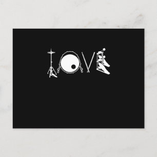 Drumming Musicians Music Lovers Drummers Rock Band Postcard