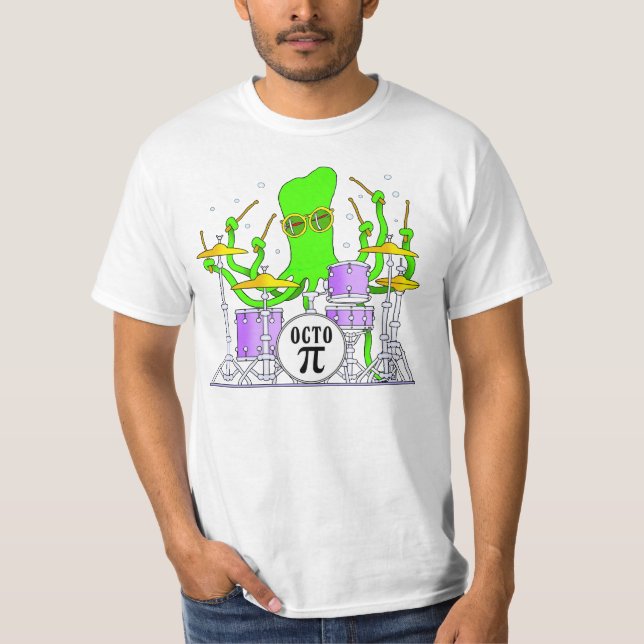 Drumming Octopus-T-Shirt T-Shirt (Front)