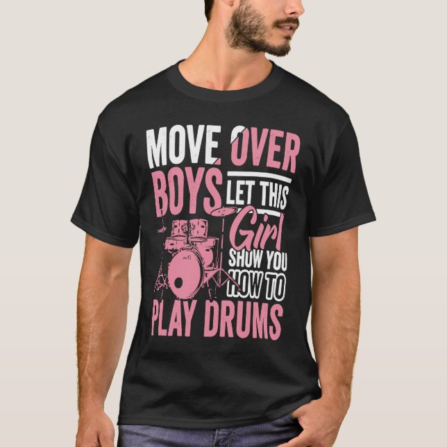 Drumming Player Apparel Drummer Quote Drumset for  T-Shirt (Front)