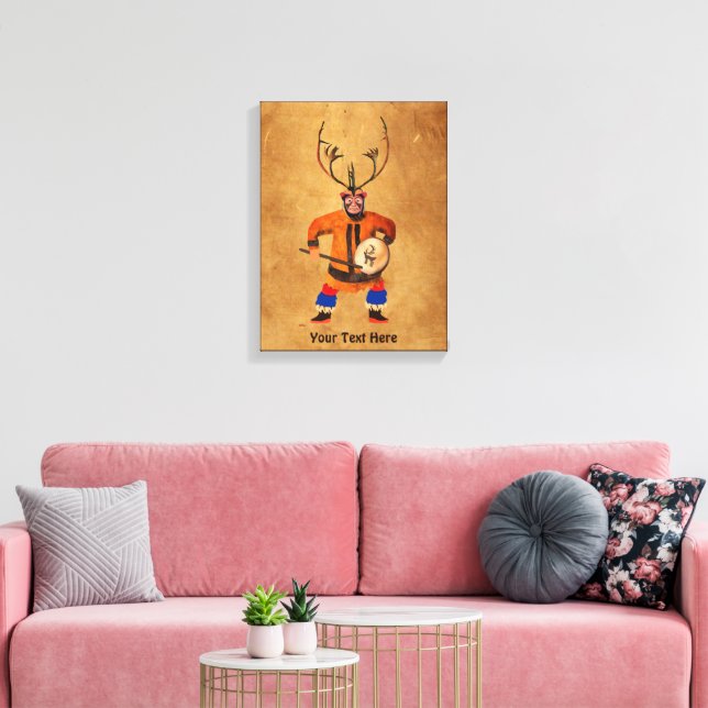 Drumming Shaman Canvas Print (Insitu(LivingRoom))