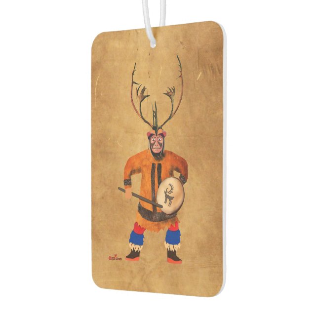 Drumming Shaman Car Air Freshener (Left)