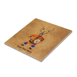 Drumming Shaman Ceramic Tile
