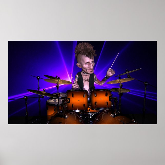 Drumming with the Lasers Poster (Front)