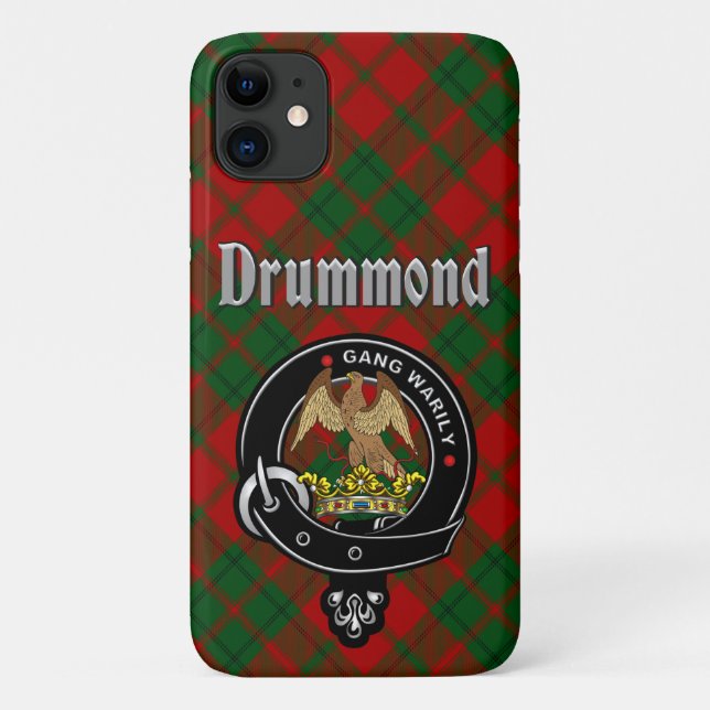 Drummond Clan Badge & Tartan Phone Case (Back)