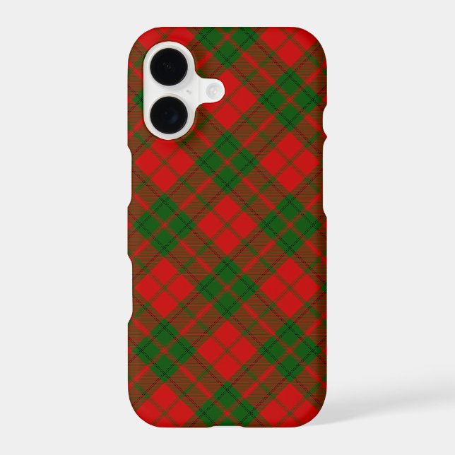 Drummond tartan red green plaid iPhone case (Back)