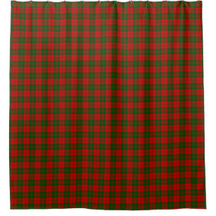 Drummond tartan red green plaid shower curtain