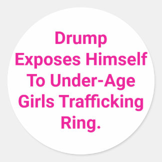 Drump Exposes Himself Hankamer Artjunkhaus Comic Classic Round Sticker