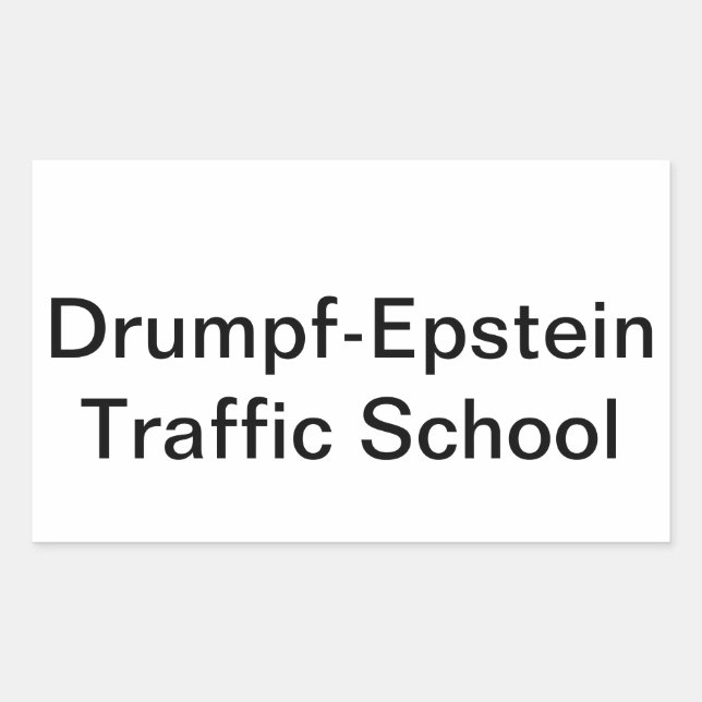 Drumpf-Epstein Trafficking Hankamer Artjunkhaus Rectangular Sticker (Front)