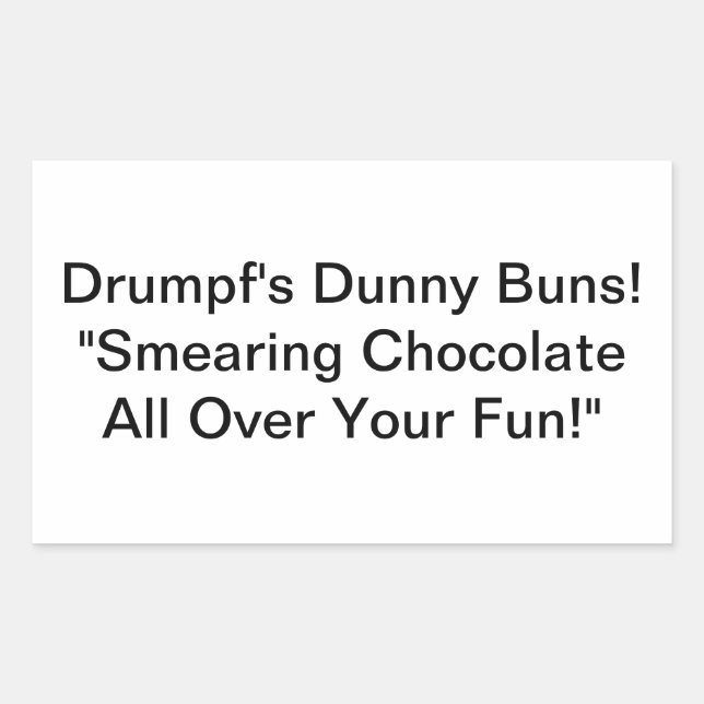 Drumpf's Dunny Buns Hankamer Artjunkhaus Comic Yum Rectangular Sticker (Front)