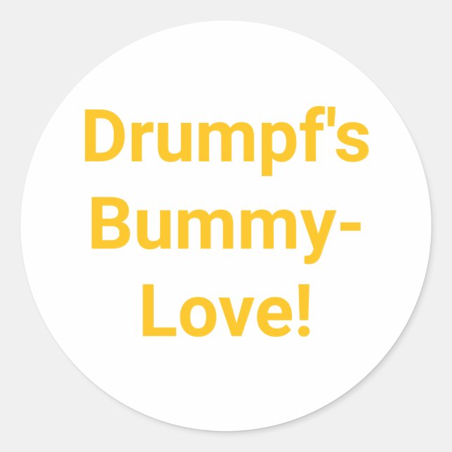 Drump's Bummy-Love Jeff Hankamer Artjunkhaus Comic Classic Round Sticker (Front)