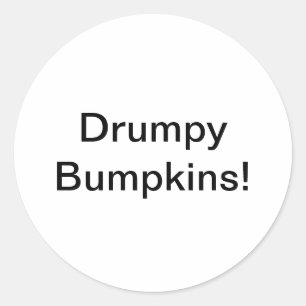 Drumpy Bumpkins Jeff Hankamer Artjunkhaus Comic Classic Round Sticker